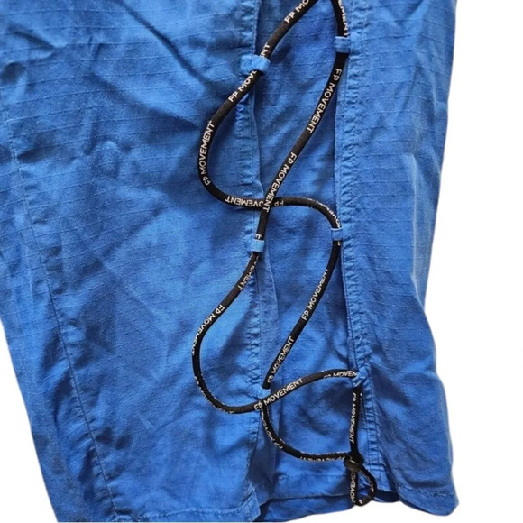 Free People Movement blue bungee cord Baggy wide leg pants Size Small - Picture 4 of 11